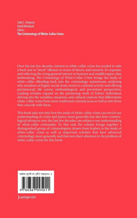 Produktbild: The Criminology of White-Collar Crime