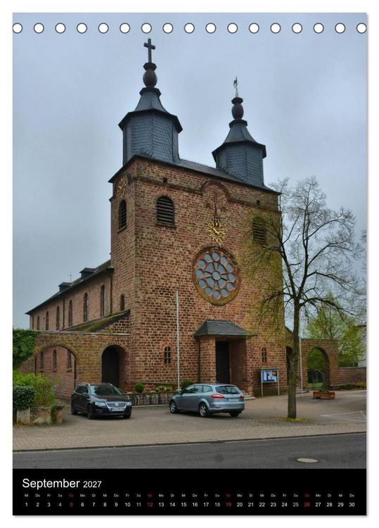 Produktbild: Sa(ar)krale Baukunst - Kirchenarchitektur im Saarland (Tischkalender 2027 DIN A5 hoch), CALVENDO Monatskalender