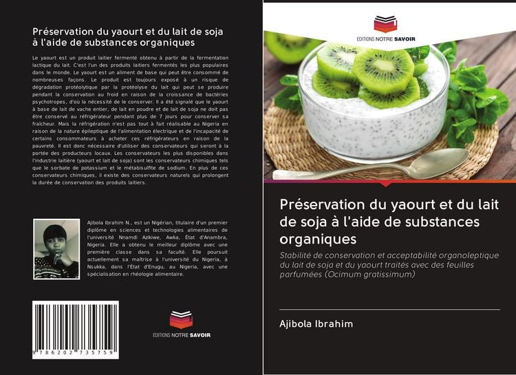 Produktbild: Pr&eacute;servation du yaourt et du lait de soja &agrave; l'aide de substances organiques
