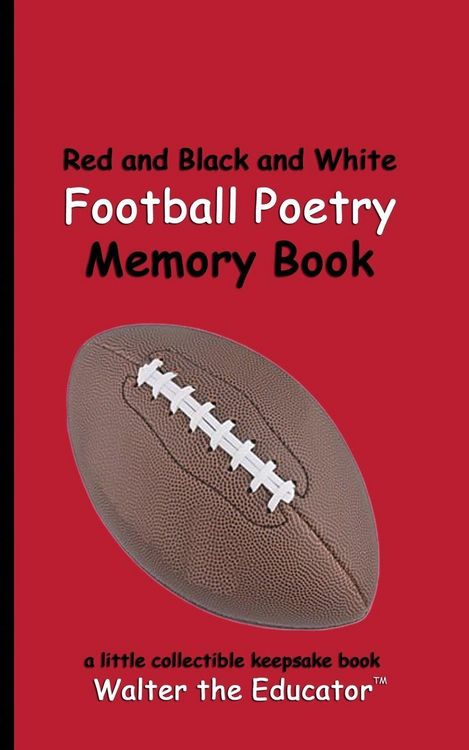 Produktbild: Red and Black and White Football Poetry Memory Book