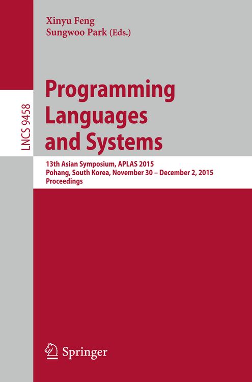 Produktbild: Programming Languages and Systems