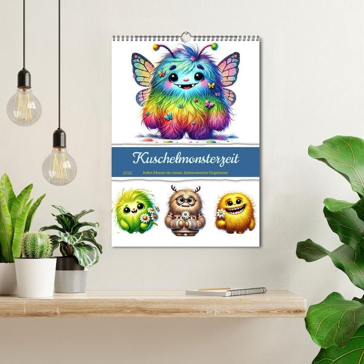 Produktbild: Kuschelmonsterzeit (Wandkalender 2026 DIN A3 hoch), CALVENDO Monatskalender