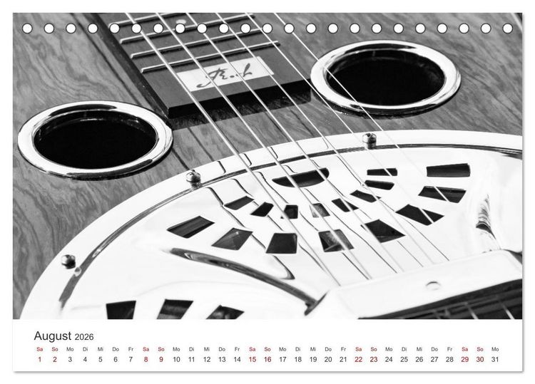 Produktbild: Dobro-Gitarre (Tischkalender 2026 DIN A5 quer), CALVENDO Monatskalender