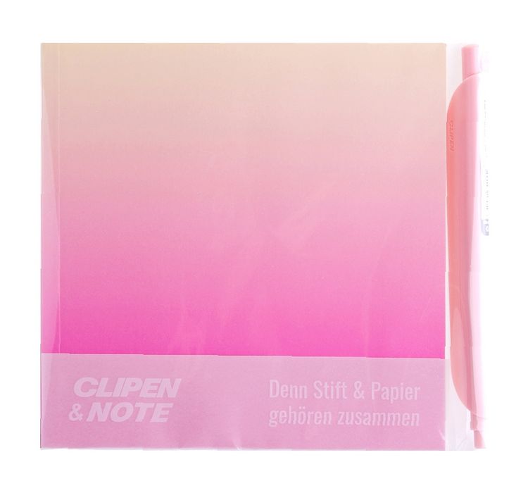 Produktbild: Clipen & Note  &ndash; Gelschreiber & Notizbuch, Pink