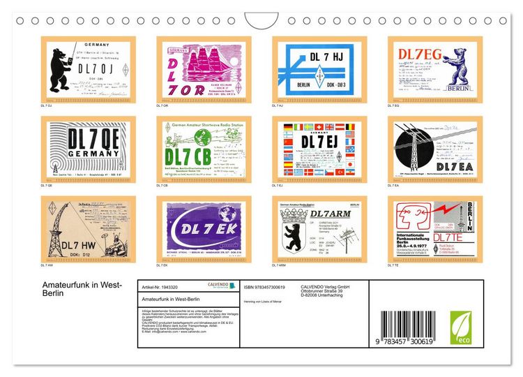 Produktbild: Amateurfunk in West-Berlin (Wandkalender 2026 DIN A4 quer), CALVENDO Monatskalender