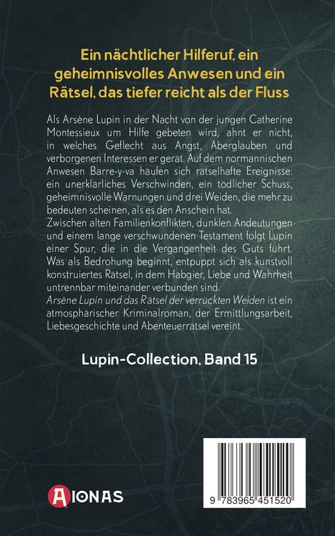 Produktbild: Ars&egrave;ne Lupin und das R&auml;tsel der verr&uuml;ckten Weiden. Detektivroman. Maurice Leblanc