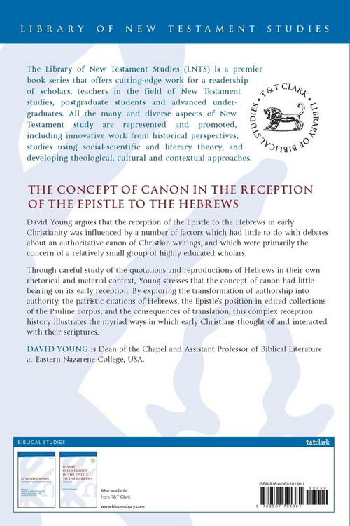 Produktbild: The Concept of Canon in the Reception of the Epistle to the Hebrews