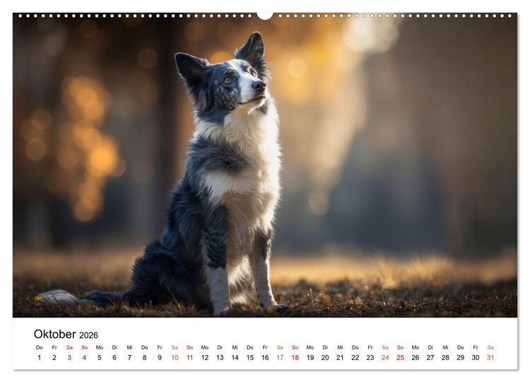 Produktbild: Border Collies H&uuml;teprofis (Wandkalender 2026 DIN A2 quer), CALVENDO Monatskalender