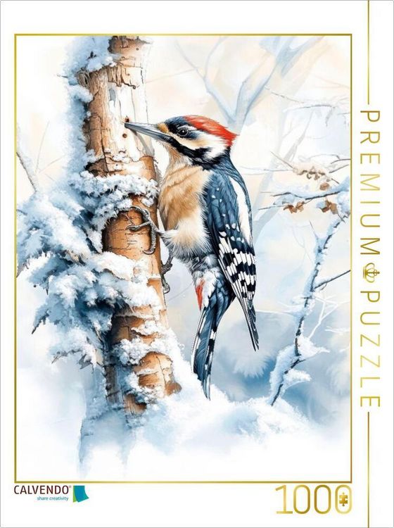 Produktbild: CALVENDO Puzzle Specht | 1000 Teile Lege-Gr&ouml;&szlig;e 64x48cm Foto-Puzzle f&uuml;r gl&uuml;ckliche Stunden