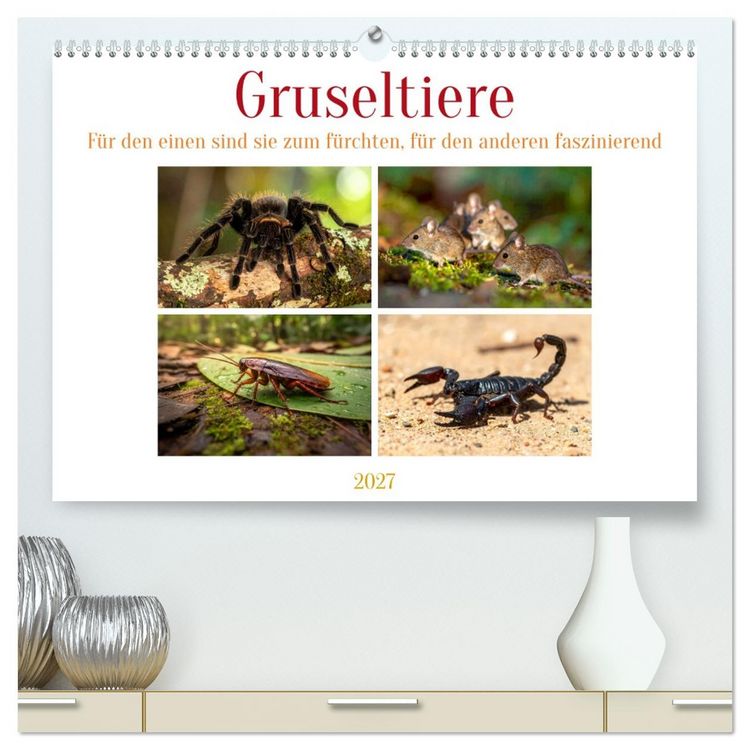 Produktbild: Gruseltiere (hochwertiger Premium Wandkalender 2027 DIN A2 quer), Kunstdruck in Hochglanz