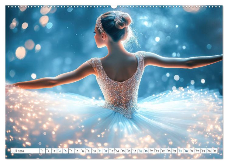 Produktbild: Ballerinas in Diamanten (Wandkalender 2026 DIN A2 quer), CALVENDO Monatskalender