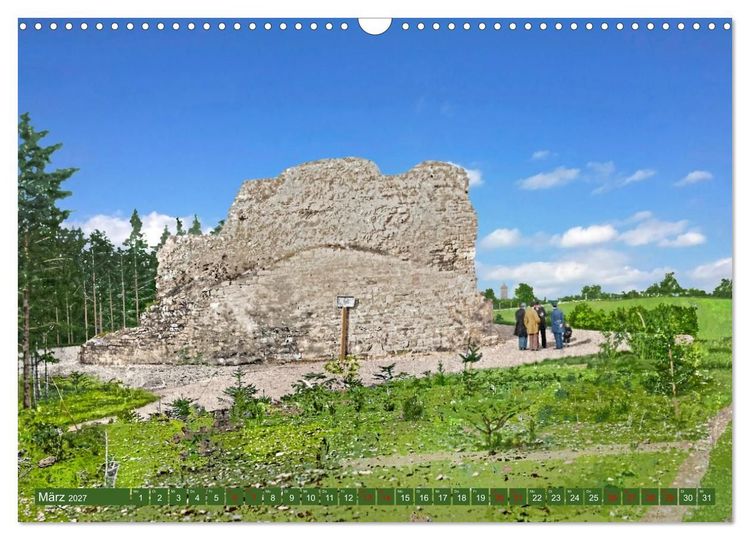 Produktbild: Aschersleben um 1900 &ndash; Auf der alten Burg - Kolorierte Schwarzwei&szlig;fotos (Wandkalender 2027 DIN A3 quer), CALVENDO Monatskalender