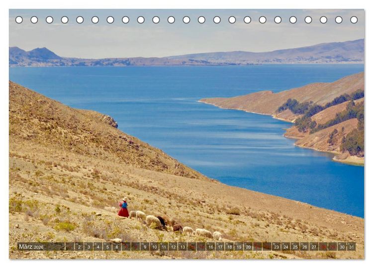 Produktbild: Peru Bolivien Chile (Tischkalender 2026 DIN A5 quer), CALVENDO Monatskalender