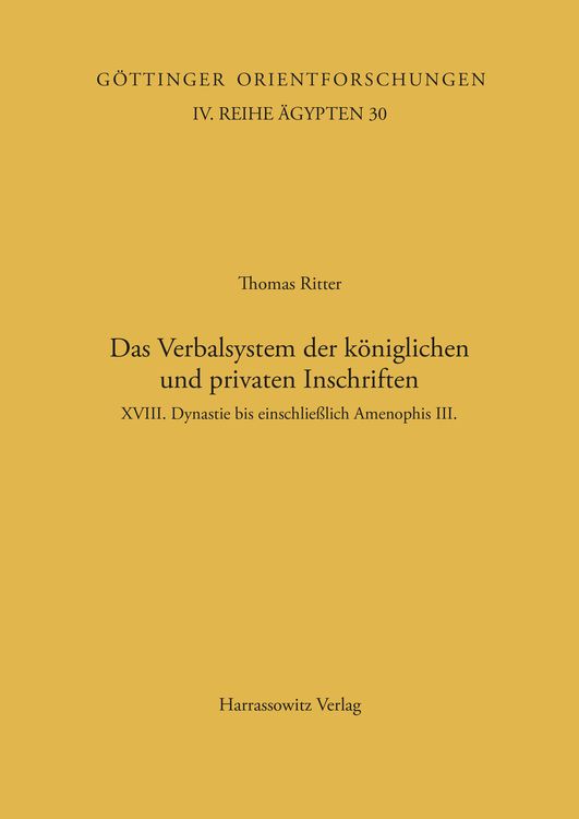 Produktbild: Das Verbalsystem der k&ouml;niglichen und privaten Inschriften