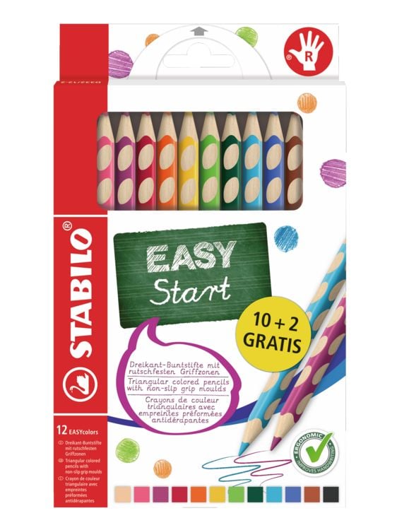 Produktbild: STABILO Buntstifte EASYcolors R 10+2 St&uuml;ck Kartonetui