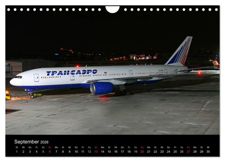 Produktbild: Flugzeuge bei Nacht (Wandkalender 2026 DIN A4 quer), CALVENDO Monatskalender