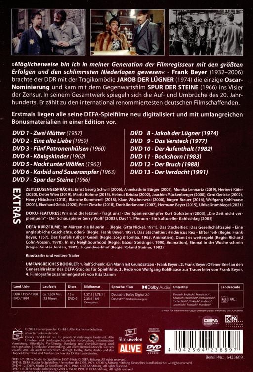 Produktbild: Frank Beyer - Alle DEFA-Spielfilme 1957-1991 (DEFA Filmjuwelen) [13 DVDs]