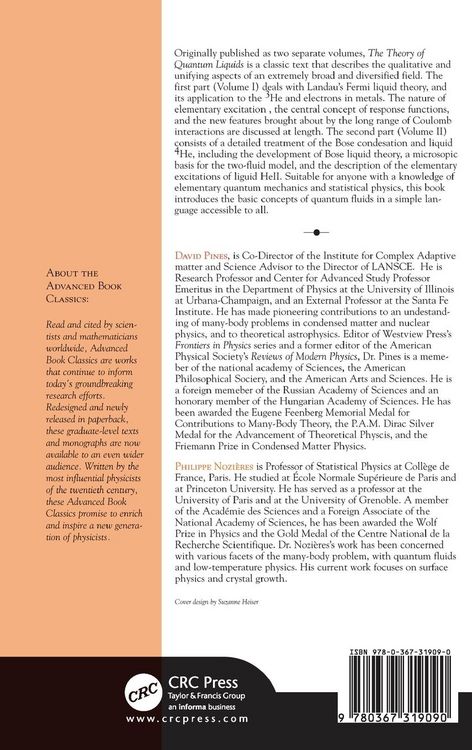 Produktbild: Theory Of Quantum Liquids
