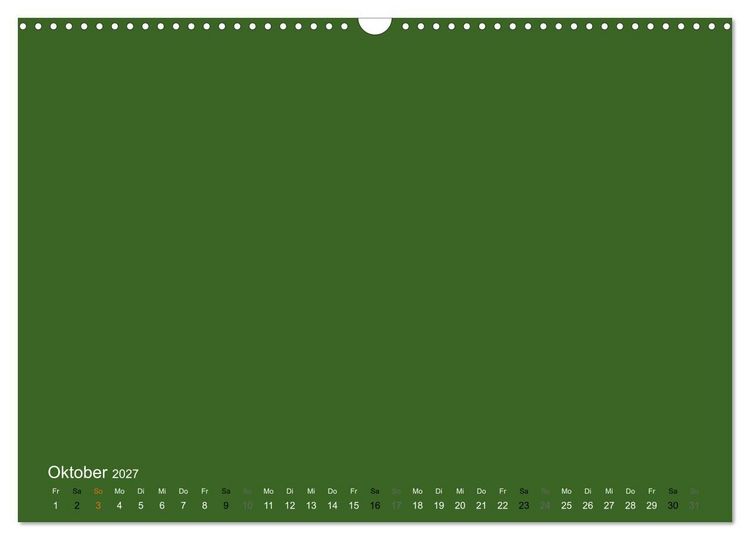 Produktbild: Bastelkalender - dunkel Gr&uuml;n (Wandkalender 2027 DIN A3 quer), CALVENDO Monatskalender