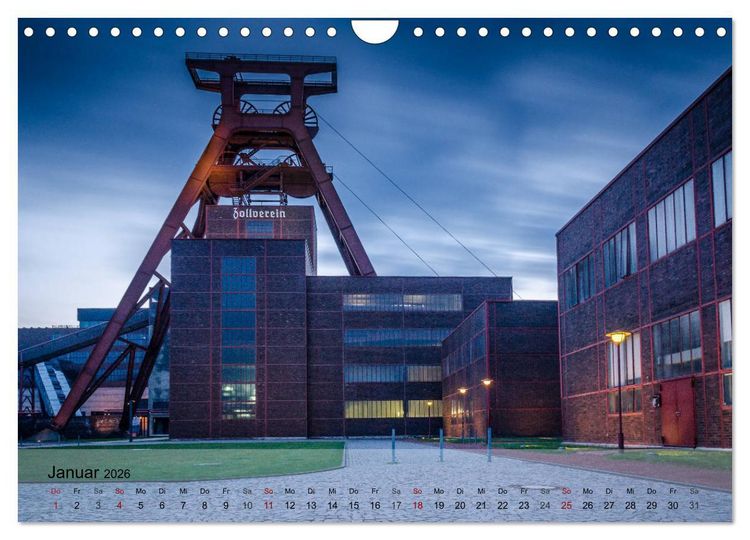 Produktbild: Zeche und Kokerei Zollverein Essen: Industrie-Architektur (Wandkalender 2026 DIN A4 quer), CALVENDO Monatskalender