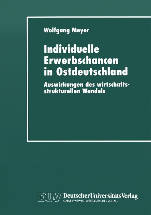 Produktbild: Individuelle Erwerbschancen in Ostdeutschland