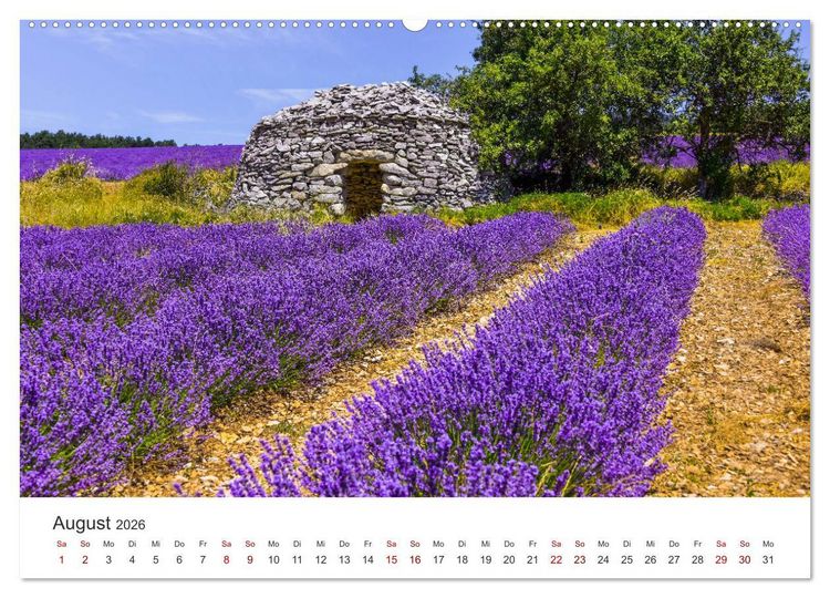 Produktbild: Tr&auml;ume aus Lavendel, Provence in Rosa bis Lila (Wandkalender 2026 DIN A2 quer), CALVENDO Monatskalender