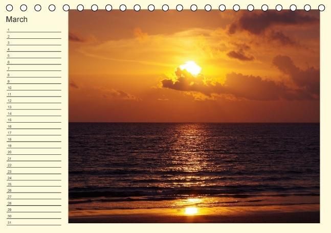 Produktbild: Colours by the sea / Birthday Calendar / UK-Version (Table Calendar perpetual DIN A5 Landscape)