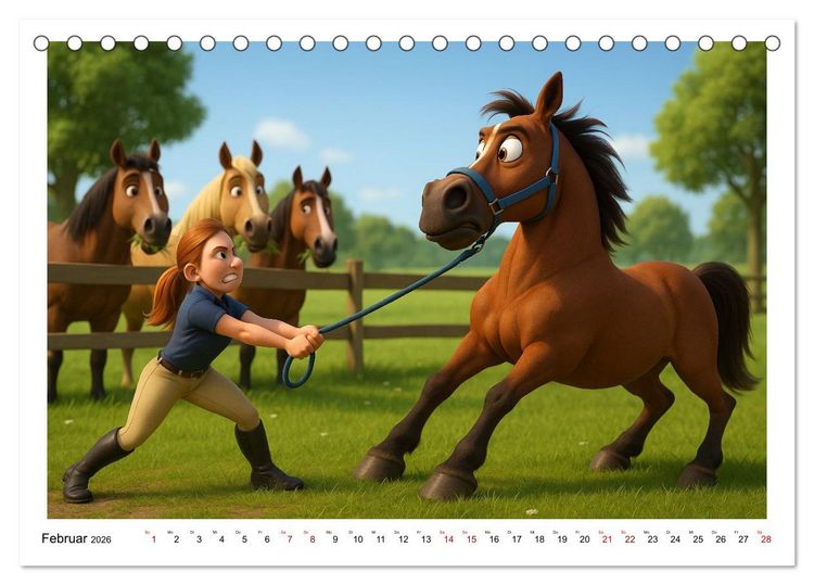 Produktbild: M&auml;dchen brauchen ein Hoppi (Tischkalender 2026 DIN A5 quer), CALVENDO Monatskalender
