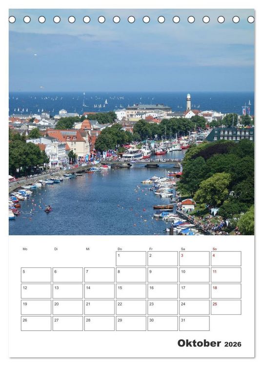 Produktbild: Warnem&uuml;nde Urlaub f&uuml;r zu Hause (Tischkalender 2026 DIN A5 hoch), CALVENDO Monatskalender