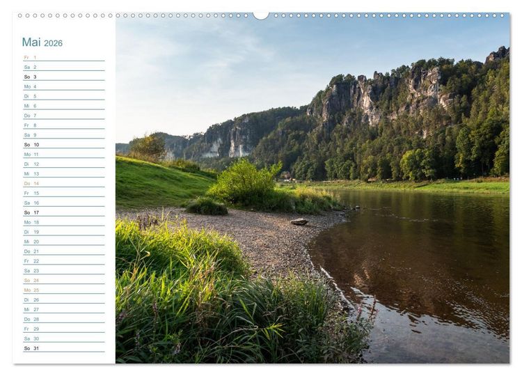 Produktbild: Lebensadern - Elbsandstein (Wandkalender 2026 DIN A2 quer), CALVENDO Monatskalender