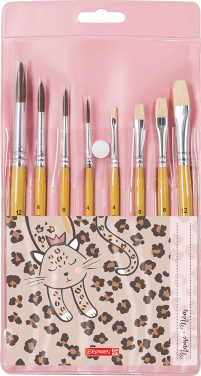 Produktbild: Brunnen Schulpinsel 8er-Set Sweet Wild Cat