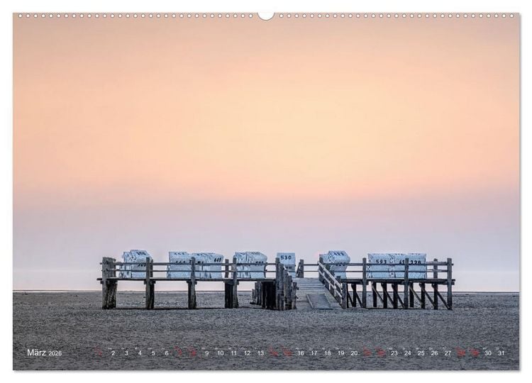 Produktbild: Nordseeurlaub in St. Peter-Ording (Wandkalender 2026 DIN A2 quer), CALVENDO Monatskalender