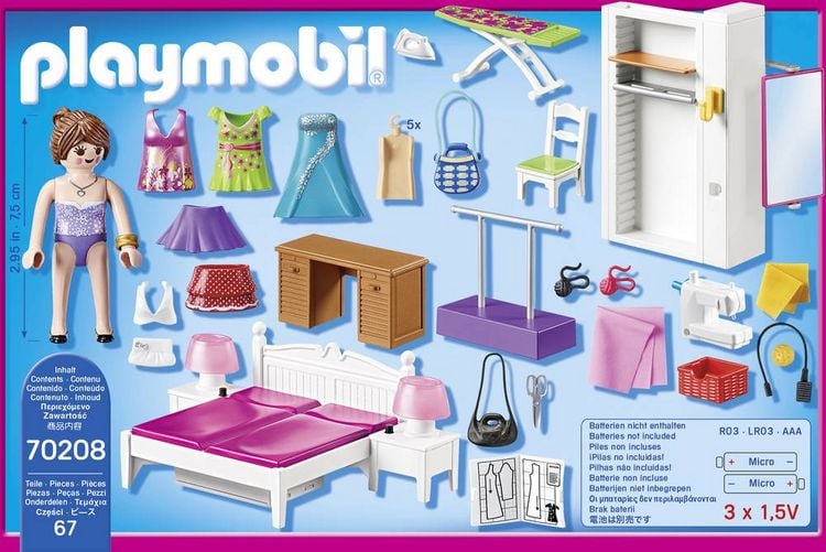 Produktbild: PLAYMOBIL® 70208 Schlafzimmer mit Nähecke