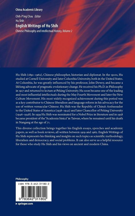 Produktbild: English Writings of Hu Shih