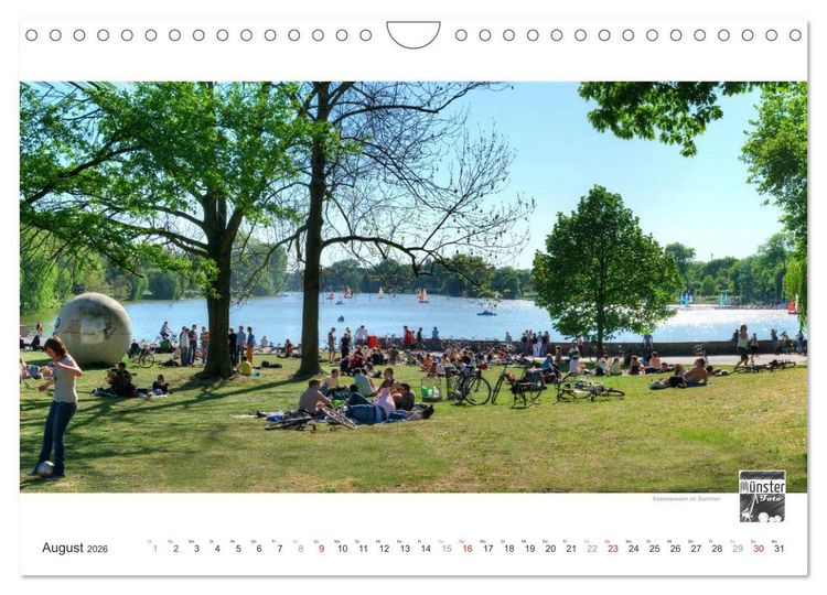 Produktbild: M&Uuml;NSTER :: Ansichten einer lebenswerten Stadt (Wandkalender 2026 DIN A4 quer), CALVENDO Monatskalender