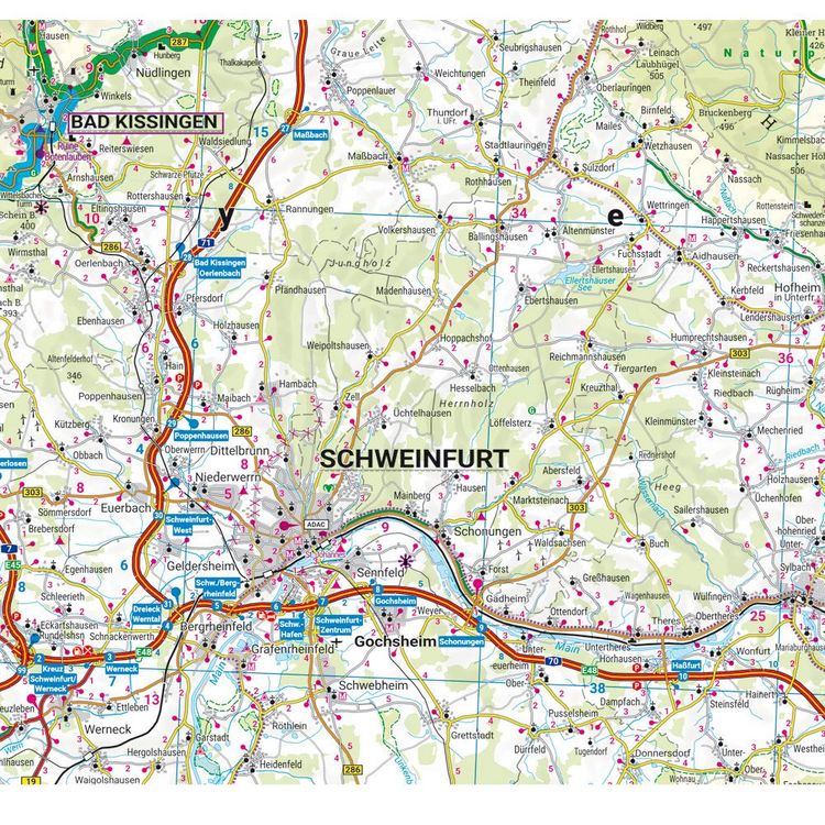 Produktbild: freytag & berndt Motorradkarte Rh&ouml;n 1:200.000