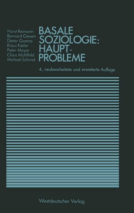 Produktbild: Basale Soziologie: Hauptprobleme