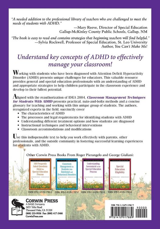 Produktbild: Classroom Management Techniques for Students With ADHD