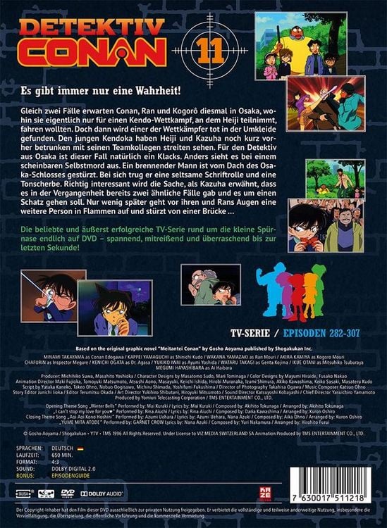 Produktbild: Detektiv Conan - TV-Serie - DVD Box 11 (Episoden 281-307) [5 DVDs]