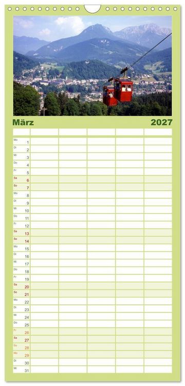 Produktbild: Familienplaner 2027 - Zauberhaftes Berchtesgadener Land mit 5 Spalten (Wandkalender, 21 x 45 cm) CALVENDO