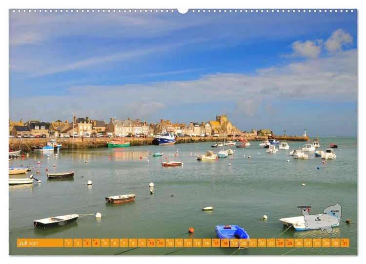 Produktbild: Die K&uuml;sten der Normandie vom Mont Saint-Michel bis &Eacute;tretat (hochwertiger Premium Wandkalender 2027 DIN A2 quer), Kunstdruck in Hochglanz