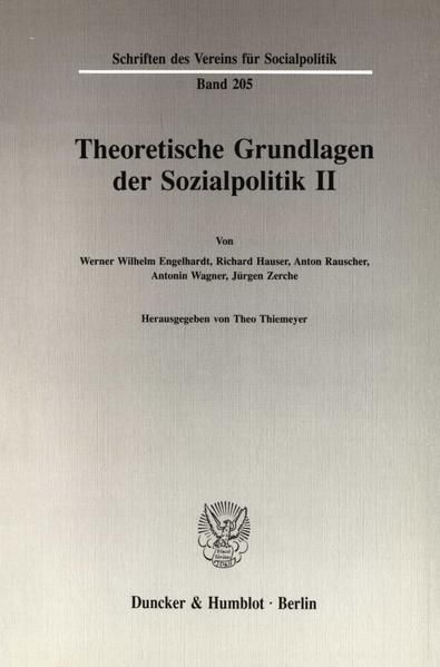 Produktbild: Theoretische Grundlagen der Sozialpolitik II.
