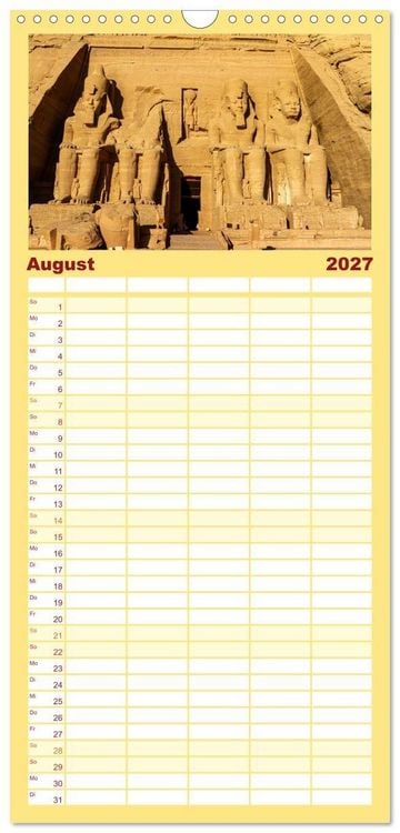 Produktbild: Familienplaner 2027 - Das Erbe der Pharaonen mit 5 Spalten (Wandkalender, 21 x 45 cm) CALVENDO