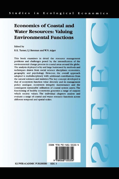 Produktbild: Economics of Coastal and Water Resources: Valuing Environmental Functions