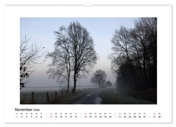 Produktbild: Winter im Teufelsmoor (Wandkalender 2026 DIN A2 quer), CALVENDO Monatskalender
