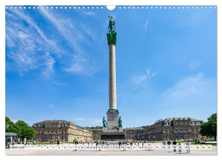 Produktbild: Stuttgart Stadtrundgang (Wandkalender 2026 DIN A3 quer), CALVENDO Monatskalender