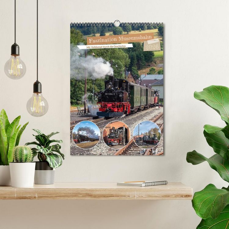 Produktbild: Faszination Museumsbahn (Wandkalender 2026 DIN A3 hoch), CALVENDO Monatskalender