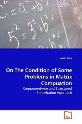 Produktbild: Diao, H: On The Condition of Some Problems in Matrix Compuat