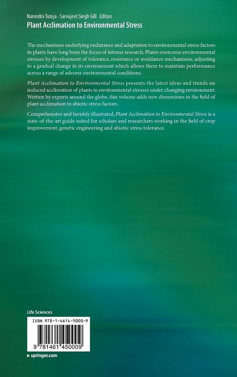 Produktbild: Plant Acclimation to Environmental Stress