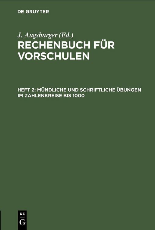 Produktbild: M&uuml;ndliche und schriftliche &Uuml;bungen im Zahlenkreise bis 1000